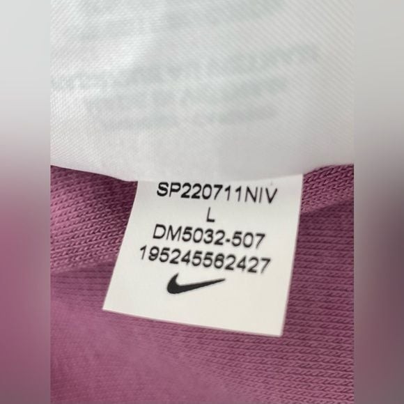 Nike Terry Cloth Polo Golf Shirt in the Bordeaux Floral pattern. Size L thumbnail 12