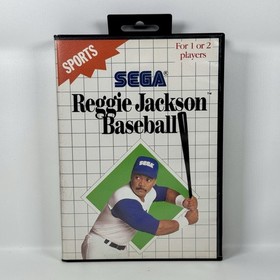 Reggie Jackson Baseball SEGA Master System Box Boxed Damaged Manual