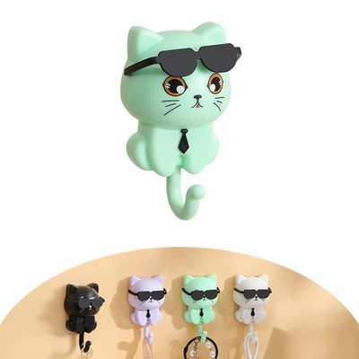 Adhesive Coat Hooks Key Holder Creative Cute Cat Home Storage Utility Wall