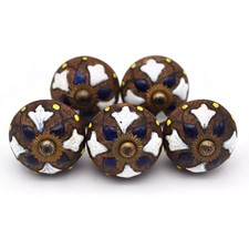 Colorful Hand-Painted Ceramic Cabinet Knobs / Eye-Catching Drawer Pulls