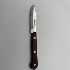   Medallion Stainless Steel Paring Knife Made In Japan Wood Handle