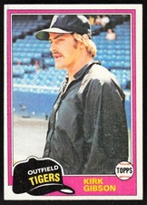 1981 Topps #315 Kirk Gibson RC