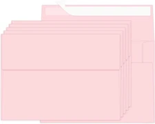 100 Packs Pink 4x6 Envelopes for Invitation Card, A6 Small Envelopes Self Seal f