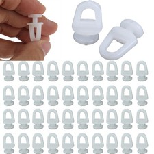 50PCS Curtain Track Rollers, Plastic Drapery Rail Sliding Glider