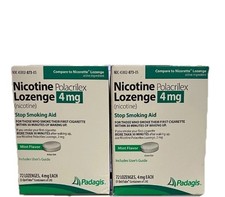Nicotine Polacrilex Lozenge LOT OF 2 144 Total 4MG Mint Flavor Exp 10/26 FR SHP