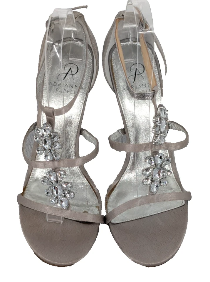 Tacones Adrianna Papell 4" Talla 9 EU 39 Estrás Glamour Gala Boda Foto 3 de 4