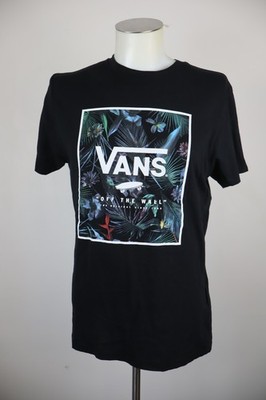VANS Off The Wall Herren T-Shirt M Regular Schwarz Baumwolle Kurzarm Vintage