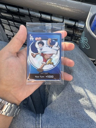 One Piece Night Los Angeles Dodgers Monkey D. Luffy Promo Card Sealed On Hand