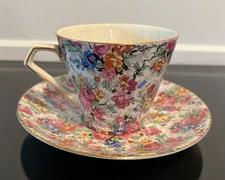 VINTAGE LORD NELSON WARE MARINA PATTERN ENGLISH CHINTZ CUP & SAUCER SET