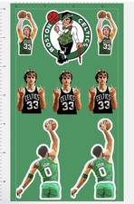 Boston Celtics Sticker Lot Larry Bird Jayson Tatum NBA Decals 8-Piece Set