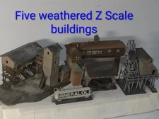 z scale buildings lot used - WITH FREE SHIPPING