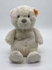 Steiff Giggles Teddy Bear Plush Ivory White Stuffed Animal 10 Inch