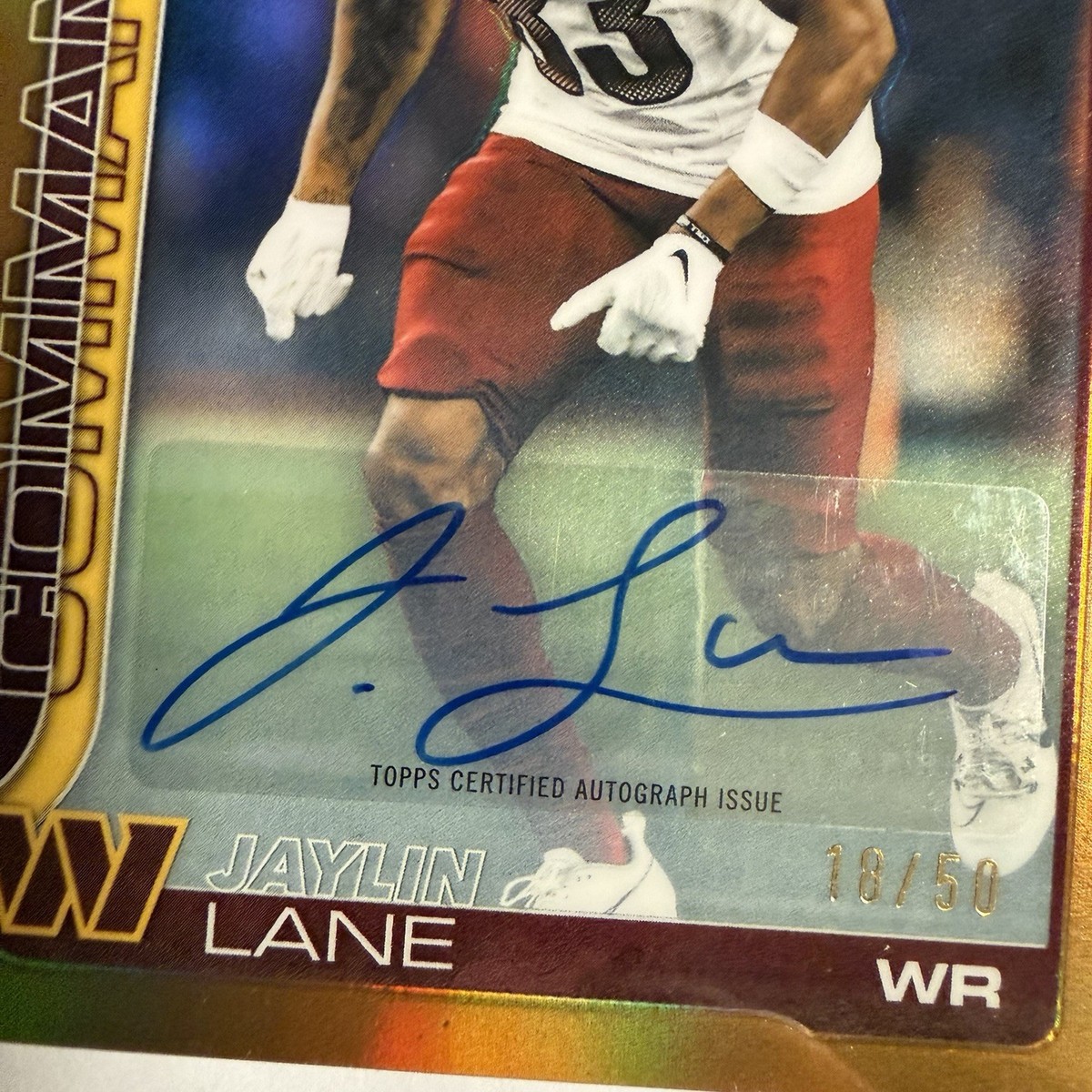 2025 Topps Chrome Jaylin Lane True Gold Rookie Refractor Auto /50