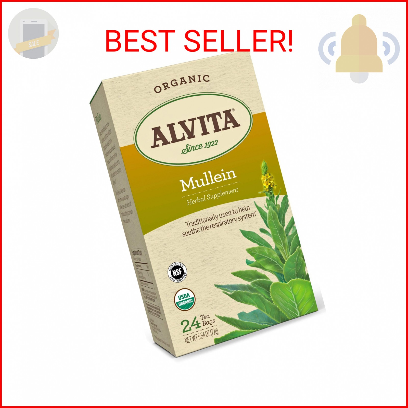 S Mullein Tea Bag, 24 Count