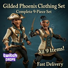 Sea of Thieves - Gilded Phoenix Full Clothing Set - ALL 11/11 Items + 59 BONUS 