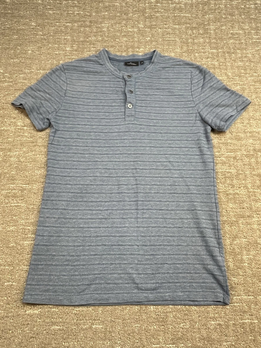Marc Anthony Henley Short Sleeve Casual Button-Down Shirts for Men