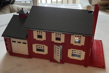 VTG Bachmann Plasticville O Gauge 2 Story Colonial House Complete Red/Grey AS IS