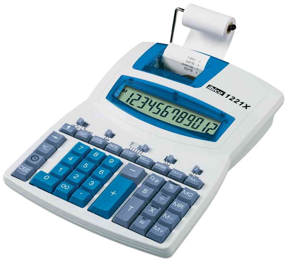Calculatrice imprimante Ibico 1221X pour eviter les erreurs de saisie
