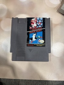 Nintendo NES Console 2 OEM Controllers With Super Mario Bros. And Duck Hunt