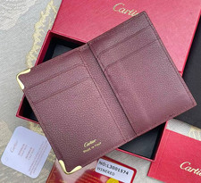    Cartier Red Calfskin Card Holder 6CC Wallet Must de Cartier - NIB Gift Box
