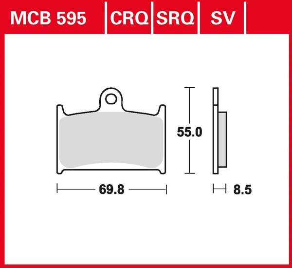Trw Bremsbelag Sinter Road (FüR: Triumph Daytona 955 I T595 99-01 Vorne )-image