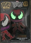 Venom Carnage Funko Pop! Large Enamel Pin, Glow In The Dark Eyes NEW!