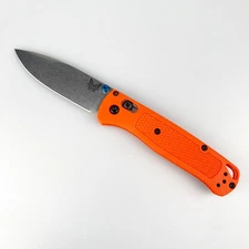 Benchmade 535-Custom Bugout Knife Orange Grivory Handle S30V Folding Knife