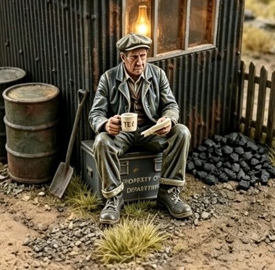 MODELLEISENBAHN EISENBAHN ZUGARBEITER FIGUR MASSSTAB G NAGELNEU IN TASCHE