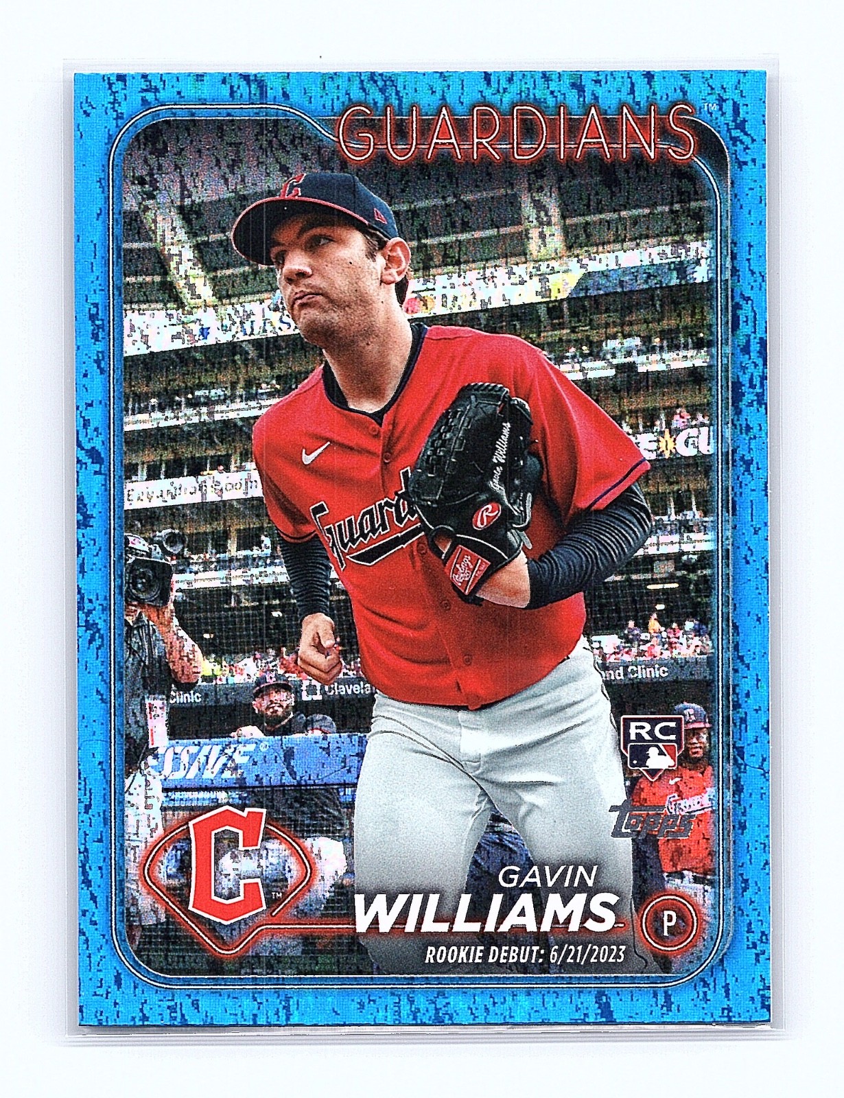 2024 Topps Update Gavin Williams (RC) US294 Blue Foil Rookie /999 Guardians