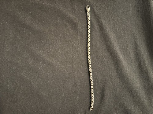 David Yurman 5mm Box Chain Men's Bracelet Sterling Silver 8.5" - Bild 4 von 5