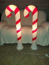 Vintage Union Products Lighted Blow Mold 40" Candy Cane Yard Lawn Decor