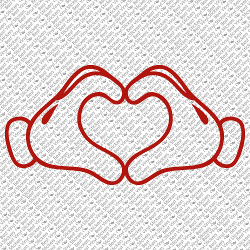 PEGATINA DE VINILO DE VENTANA DE COCHE DE DIBUJOS ANIMADOS HEART FROM HAND ENVIAR AMOR (MM-08) - Imagen 12 de 14