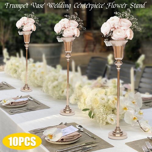 10pcs Flower Stand Versatile Corridor Decor Vase Wedding Centerpieces Vase Metal