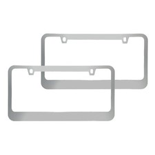 2x Durable Rust-free License Plate Frame Cover Slim Design Universal Front Rear