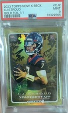 CJ Stroud Topps Now Gold 1/1 PSA 9