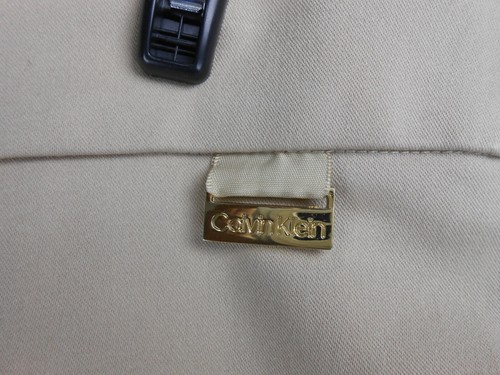 Women Calvin Klein Straight Leg Stretch Pants Cargo Latte MSRP $59 (M6-M9) - Picture 5 of 12