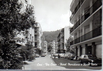 POSTCARD Cavi via Como Hotel Meridiana Hotel Turin No. 399 UNWRITTEN V.TA
