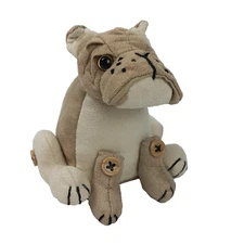 Dora Designs Brutus Bulldog Plush Primitive Style Paper Weight Puppy Dog Stuffed