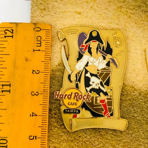 Hard Rock Cafe Doppel Emaille Pin Lot LE 300 Tampa Hotel Casino Piratenschiff Mädchen - Bild 13 von 16