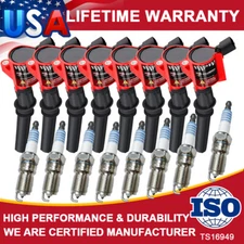 8 paquete Juego de Bobinas de Encendido y Bujías de Iridio Para Ford F-150 4.6L