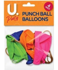 4PK Punch Ball Balloons Kids Birthday Favors Pinata Toys Gift UK