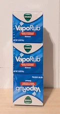 NEW Vicks VaporRub 3 Pc set,  1.76 0z / 50g EACH Decongestant, Cough Suppressant