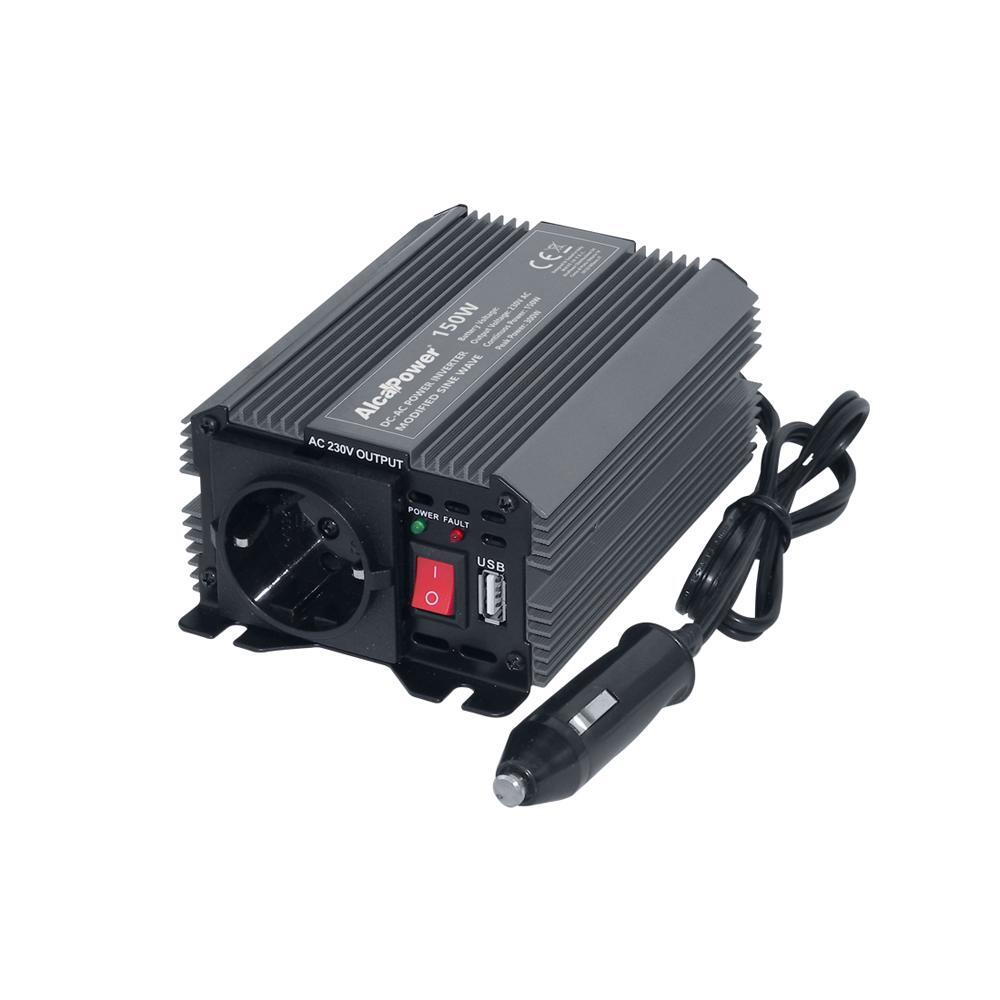 ALCAPOWER INVERTER SOFT START 150W 12V DC OUT 230V AC USCITA USB
