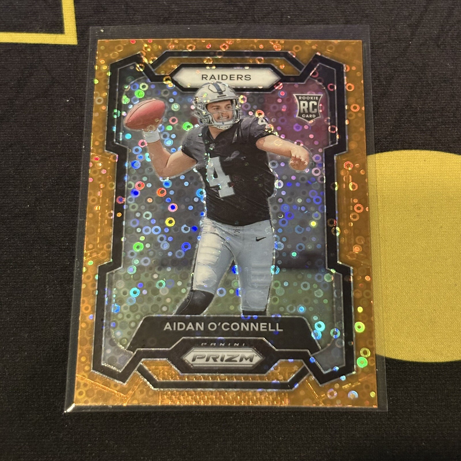 2023 Panini Prizm Aidan O'Connell RC #360 Orange Disco Las Vegas Raiders Rookie
