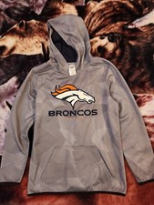 Denver Broncos Hoodie Youth Size 14/16 Gray