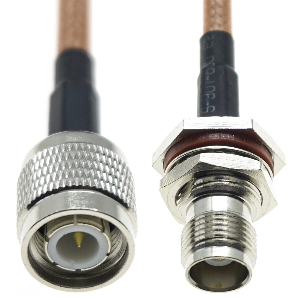 RG400 Double Shielded TNC male plug TNC female Bulkhead Coax Connector Cable Lot - Image 2 of 4