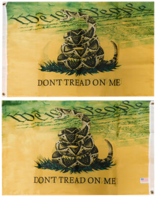 Don't Tread On Me Pirate Flag 3x5 Ft – Skull, Crossbones & Rattlesnake Gadsden Design