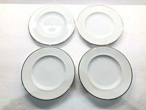 Pottery Barn White Gold Rim Trim Salad Dessert Plate Gigi Made In