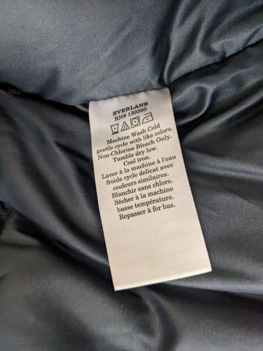 Everlane Mens The ReNew Short Parka - India Ink(Navy Grey) Size S - Picture 10 of 24