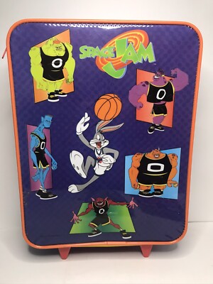 Warner Bros Space Jam Kids telescopic rolling brief case carry on vintage 1995
